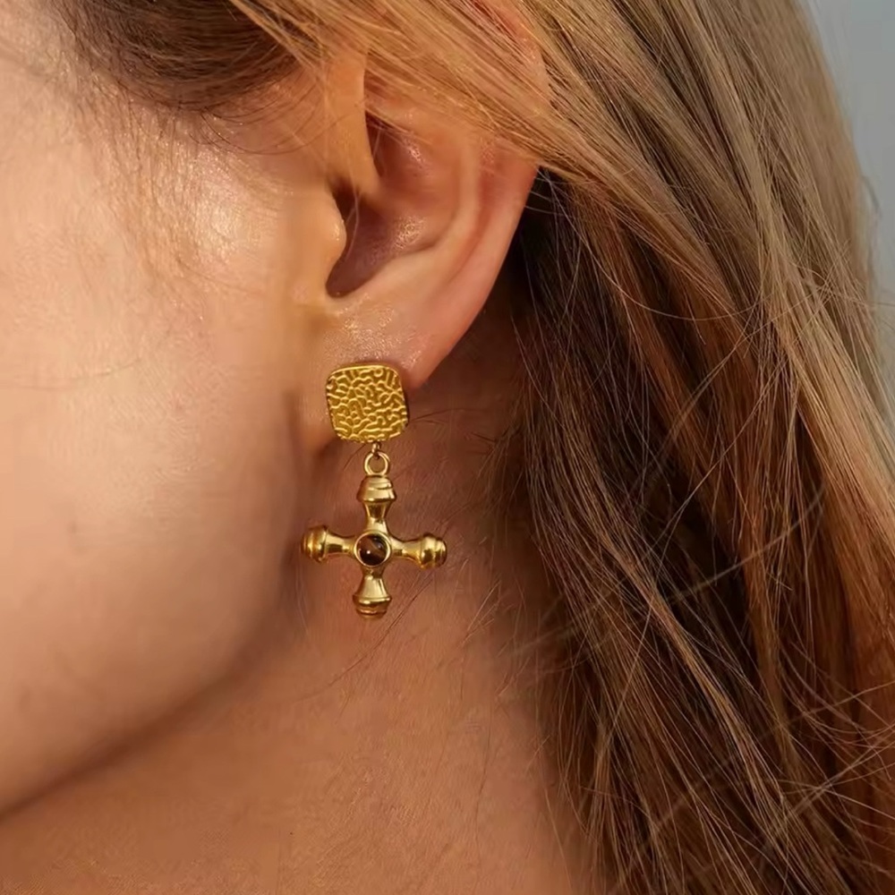 Cross Dangle Earrings